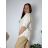 Langes Chiffon-Kurzarmkleid für Damen (S/M ONE SIZE) ITALIAN FASHION IMWGS231048 44/46/48 grünes Khaki