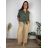 Übergroßer gestrickter Langarmpullover für Damen (S/M EINHEITSGRÖSSE) ITALIAN FASHION IMSN2416125  grüne Erbse