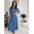 Damen 3/4 Langarm-Hemdkleid (XS/S/M Einheitsgröße) ITALIAN FASHION IMD25030