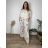 Elegante Hose mit Gürtel für Damen (S/M/L ONE SIZE) ITALIAN FASHION IM425057 50/52/54 žlutá