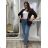 Damen-Langarmjacke (S/M ONE SIZE) ITALIAN FASHION IMPDY23MDUE991838  grüne Erbse
