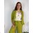 Damen-Langarmjacke (S/M ONE SIZE) ITALIAN FASHION IMPDY23MDUE991838  grüne Erbse