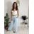 Elegante Hose mit Gürtel für Damen (S/M/L ONE SIZE) ITALIAN FASHION IM425057