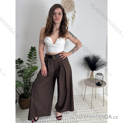 Elegante Hose mit Gürtel für Damen, Übergröße (44/46/48 Einheitsgröße) ITALIAN FASHION IM425557