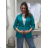 Damen-Langarmjacke (S/M ONE SIZE) ITALIAN FASHION IMPDY23MDUE991838  grüne Erbse