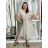 Elegante Hose mit Gürtel für Damen (S/M/L ONE SIZE) ITALIAN FASHION IM425057 46/48/50 beige