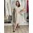 Elegante Hose mit Gürtel für Damen (S/M/L ONE SIZE) ITALIAN FASHION IM425057 46/48/50 beige
