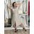 Elegante Hose mit Gürtel für Damen (S/M/L ONE SIZE) ITALIAN FASHION IM425057 46/48/50 beige