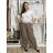 Elegantes Hemd Langarm Damen Kleid (S / M ONE SIZE) ITALIAN FASHION IMWY21734 S / M / L dunkelbeige