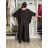 Elegante Hose mit Gürtel für Damen (S/M/L ONE SIZE) ITALIAN FASHION IM425057 S / M / L Wein