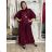 Elegante Hose mit Gürtel für Damen (S/M/L ONE SIZE) ITALIAN FASHION IM425057 S / M / L Wein