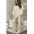 Elegante Hose mit Gürtel für Damen (S/M/L ONE SIZE) ITALIAN FASHION IM425057 M/L/XL beige
