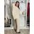 Elegante Hose mit Gürtel für Damen (S/M/L ONE SIZE) ITALIAN FASHION IM425057 M/L/XL beige
