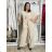 Elegante Hose mit Gürtel für Damen (S/M/L ONE SIZE) ITALIAN FASHION IM425057 M/L/XL beige