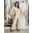 Elegante Hose mit Gürtel für Damen (S/M/L ONE SIZE) ITALIAN FASHION IM425057 M/L/XL beige
