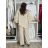 Elegante Hose mit Gürtel für Damen (S/M/L ONE SIZE) ITALIAN FASHION IM425057 M/L/XL beige