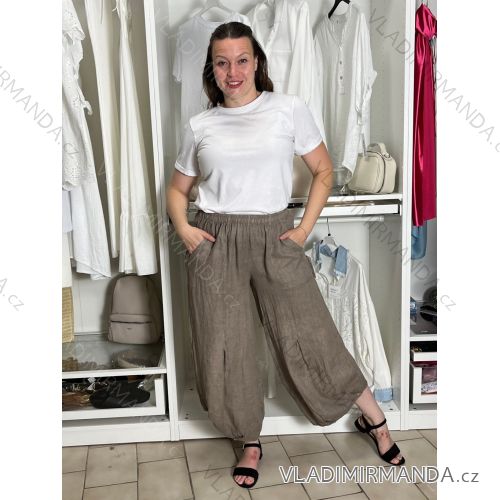 Übergroßer gestrickter Langarmpullover für Damen (S/M EINHEITSGRÖSSE) ITALIAN FASHION IMSN2416125 S / M / L braun