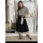 Elegante Hose mit Gürtel für Damen (S/M/L ONE SIZE) ITALIAN FASHION IM425057 S / M / L schwarz