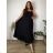 Sommerkleid oval Kurzarm Damen Übergröße (50/52/54 Einheitsgröße) ITALIAN FASHION IM425011 50/52/54 schwarz