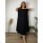 Sommerkleid oval Kurzarm Damen Übergröße (50/52/54 Einheitsgröße) ITALIAN FASHION IM425011 50/52/54 schwarz