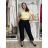 Elegante Hose mit Gürtel für Damen (S/M/L ONE SIZE) ITALIAN FASHION IM425057