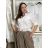 Elegantes Damen-Partykleid mit langen Ärmeln (S/M ONE SIZE) ITALIAN FASHION IM322282 S / M / L weiß