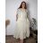 Elegante Hose mit Gürtel für Damen (S/M/L ONE SIZE) ITALIAN FASHION IM425057 44/46/48 beige