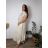 Elegante Hose mit Gürtel für Damen (S/M/L ONE SIZE) ITALIAN FASHION IM425057 44/46/48 beige