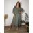 Übergroßer gestrickter Langarmpullover für Damen (S/M EINHEITSGRÖSSE) ITALIAN FASHION IMSN2416125  beige