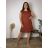 Lange Stretchhose für Damen (Einheitsgröße S/M) ITALIAN FASHION IMM23M17056 44/46/48 rot Ziegel
