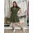 Langes lässiges Kurzarm-Damenkleid, übergroß (42/44/46 Einheitsgröße) ITALIENISCHE MODE IMD2525370