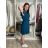 Langes lässiges Kurzarm-Damenkleid, übergroß (42/44/46 Einheitsgröße) ITALIENISCHE MODE IMD2525370