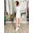 Damen-Kurzarmkleid aus Spitze (UNI S-M) ITALIAN FASHION IMD20028 S / M / L weiß