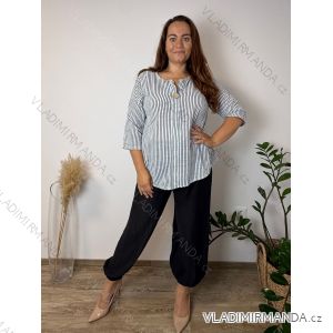 Langarm-Oversize-Shirt für Damen in großen Größen (XL/2XL ONE SIZE) ITALIAN FASHION IMBM23015
