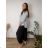 Langarm-Oversize-Shirt für Damen in großen Größen (XL/2XL ONE SIZE) ITALIAN FASHION IMBM23015 44/46/48 weiß