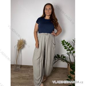 Lange Sommerhose für Damen mit Gürtel (Einheitsgröße S/M) ITALIAN FASHION IMD24080