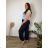 Lange Sommerhose für Damen mit Gürtel (Einheitsgröße S/M) ITALIAN FASHION IMD24080