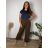 Lange Sommerhose für Damen mit Gürtel (Einheitsgröße S/M) ITALIAN FASHION IMD24080 44/46/48 schwarz