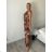 Šaty dlouhé bez rukávu letní icecool dámské (S/M/L ONE SIZE) ITALSKÁ MÓDA IMM22637 S / M / L braun