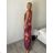Šaty dlouhé bez rukávu letní icecool dámské (S/M/L ONE SIZE) ITALSKÁ MÓDA IMM22637 S / M / L rot
