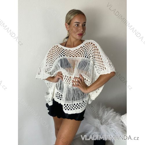 Kurzarm-T-Shirt für Damen (UNI S-M) ITALIAN FASHION IMM20308 S / M / L weiß