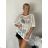 Kurzarm-T-Shirt für Damen (UNI S-M) ITALIAN FASHION IMM20308 S / M / L weiß