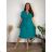 Šaty košilové oversize krátký rukáv dámské (M/L//XL ONE SIZE) ITALSKÁ MÓDA IM422525