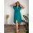 Šaty košilové oversize krátký rukáv dámské (M/L//XL ONE SIZE) ITALSKÁ MÓDA IM422525