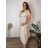 Sommerkleid oval Kurzarm Damen Übergröße (50/52/54 Einheitsgröße) ITALIAN FASHION IM425011