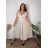 Sommerkleid oval Kurzarm Damen Übergröße (50/52/54 Einheitsgröße) ITALIAN FASHION IM425011