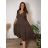 Sommerkleid oval Kurzarm Damen Übergröße (50/52/54 Einheitsgröße) ITALIAN FASHION IM425011