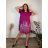 Übergroßer gestrickter Langarmpullover für Damen (S/M EINHEITSGRÖSSE) ITALIAN FASHION IMSN2416125 46/48/50 růžová fuchsiová