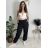Elegante, lange Jogginghose für Damen (Einheitsgröße S/M/L) ITALIAN FASHION IMD23634 hellbraun S / M / L