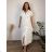 Langes Chiffon-Kurzarmkleid für Damen (S/M ONE SIZE) ITALIAN FASHION IMWGM23456
